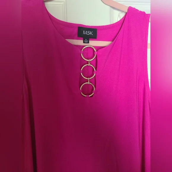 MSK Pink Sleeveless Midi Dress - Picture 5 of 6